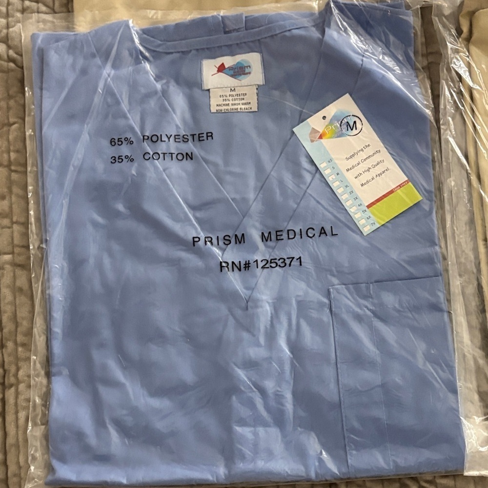Prism Medical Beige Scrub Top - Picture 3 of 6